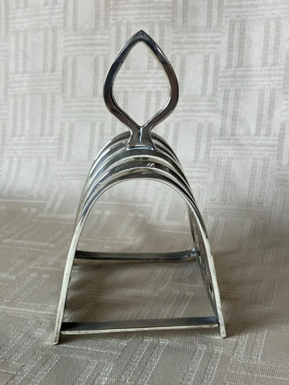 Vintage Silver Plated 4 Slot Toast Rack/Letter Holder Spade Handle